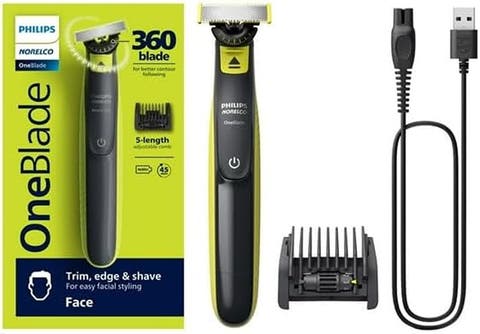 OneBlade 360 Face , Hybrid Electric Trimmer & Shaver