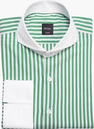 BRISK Bengal Striped Pima Cotton Wrinkle Resistant Shirt