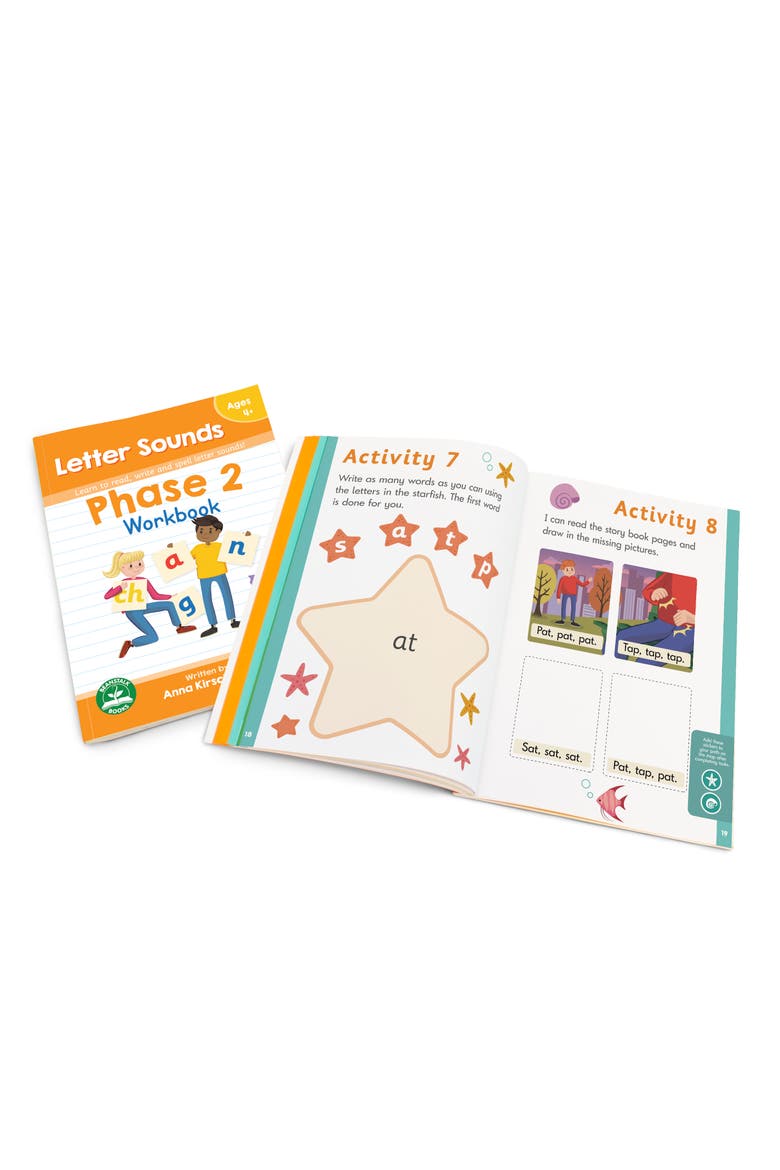 Phase 2 Letter Sounds Educational Learning Workbook, Alternate, color, Multicolored