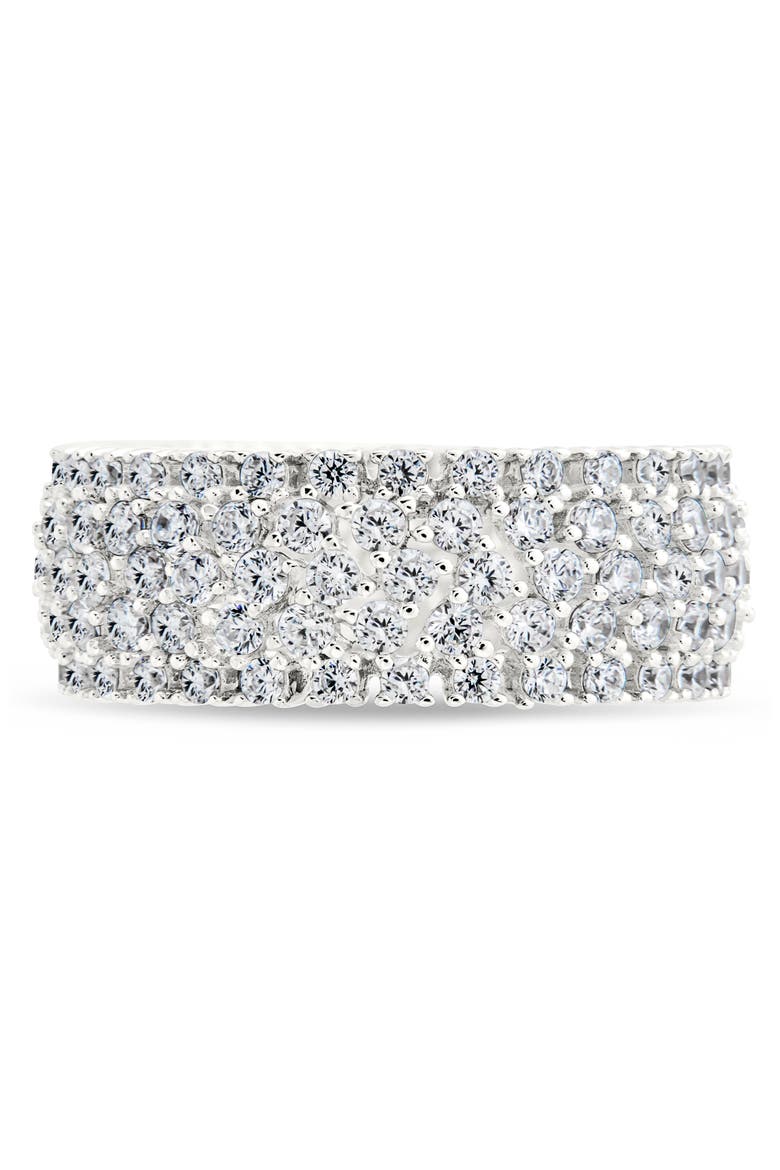 Yvonne Cubic Zirconia Eternity Band Ring, Alternate, color, SILVER