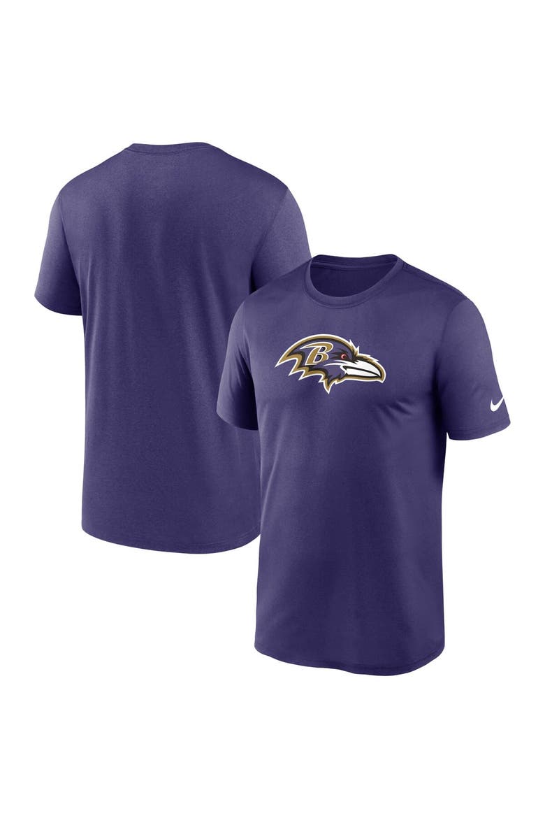 Men's Nike  Purple Baltimore Ravens Legend Logo Performance T-Shirt, Main, color, Purple