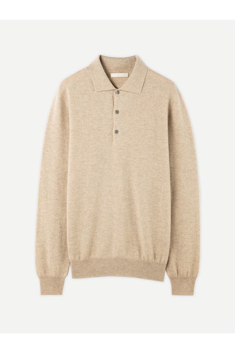 Essential Cashmere Polo Sweater, Main, color, warm grey