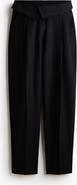 H&M Foldover-waist Linen-blend Trousers