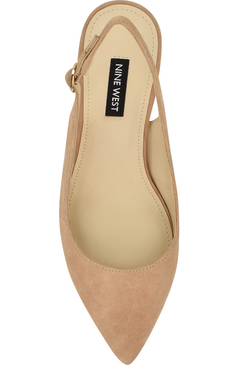 Nine West Kamsee Slingback Pointed Toe Pump, Alternate, color, Light Natural