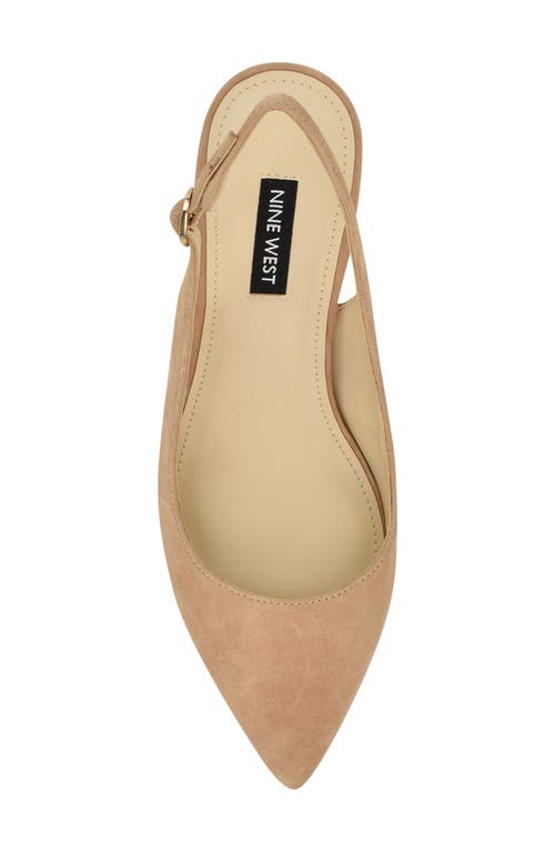 Nine West Kamsee Slingback Pointed Toe Pump In Light Natural