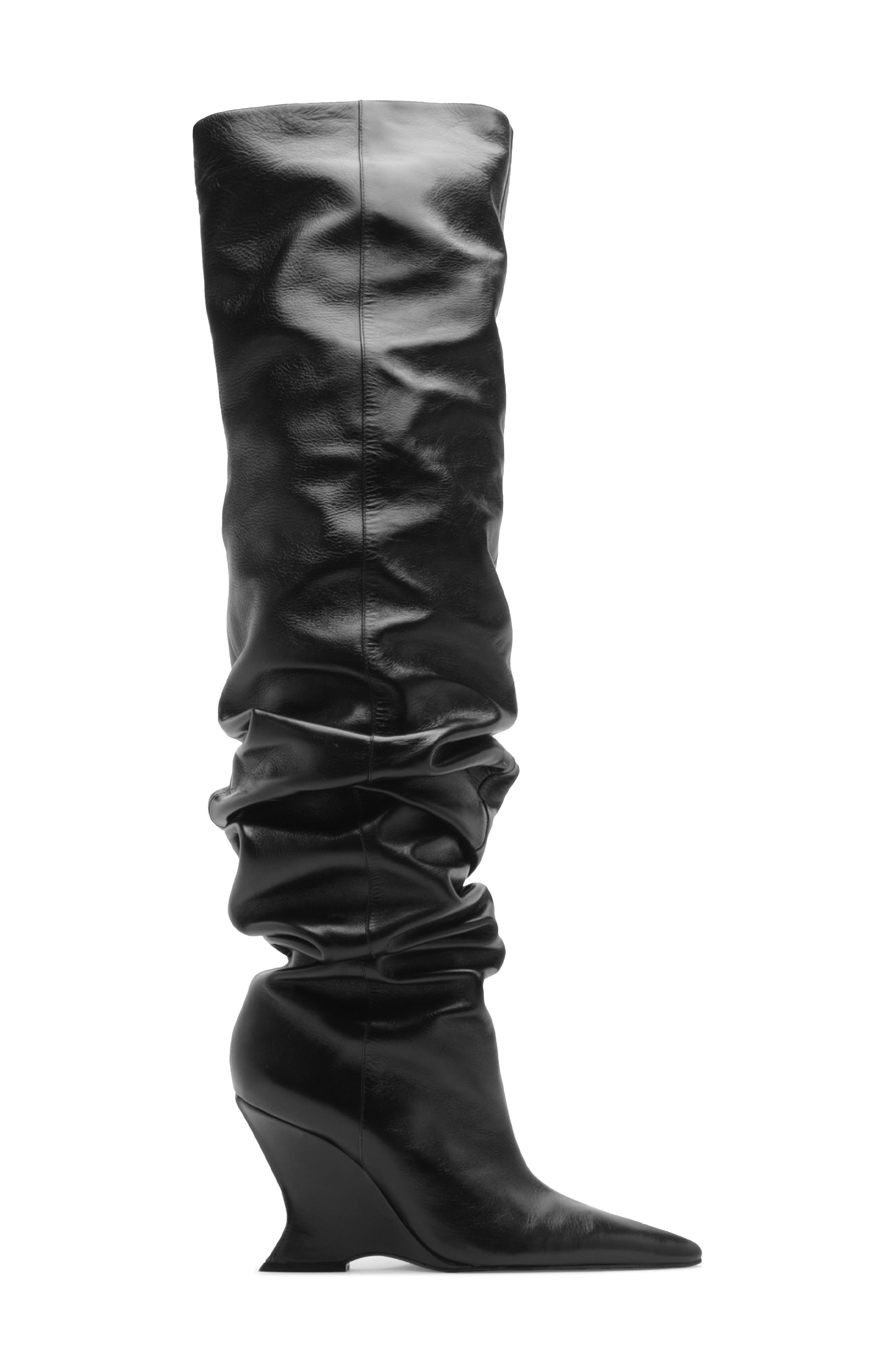 Schutz Siena Over the Knee Slouch Boot, Alternate, color, Black