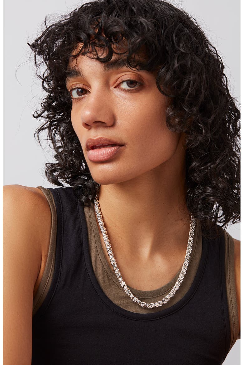 Rizzo Chain Necklace, Alternate, color, HIGH POLISH SILVER