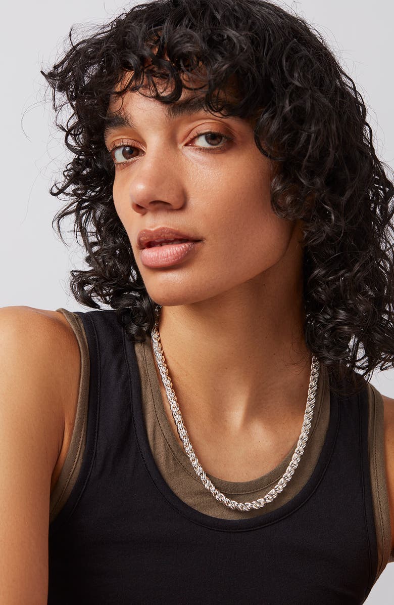 Jenny Bird Rizzo Chain Necklace, Alternate, color, High Polish Silver