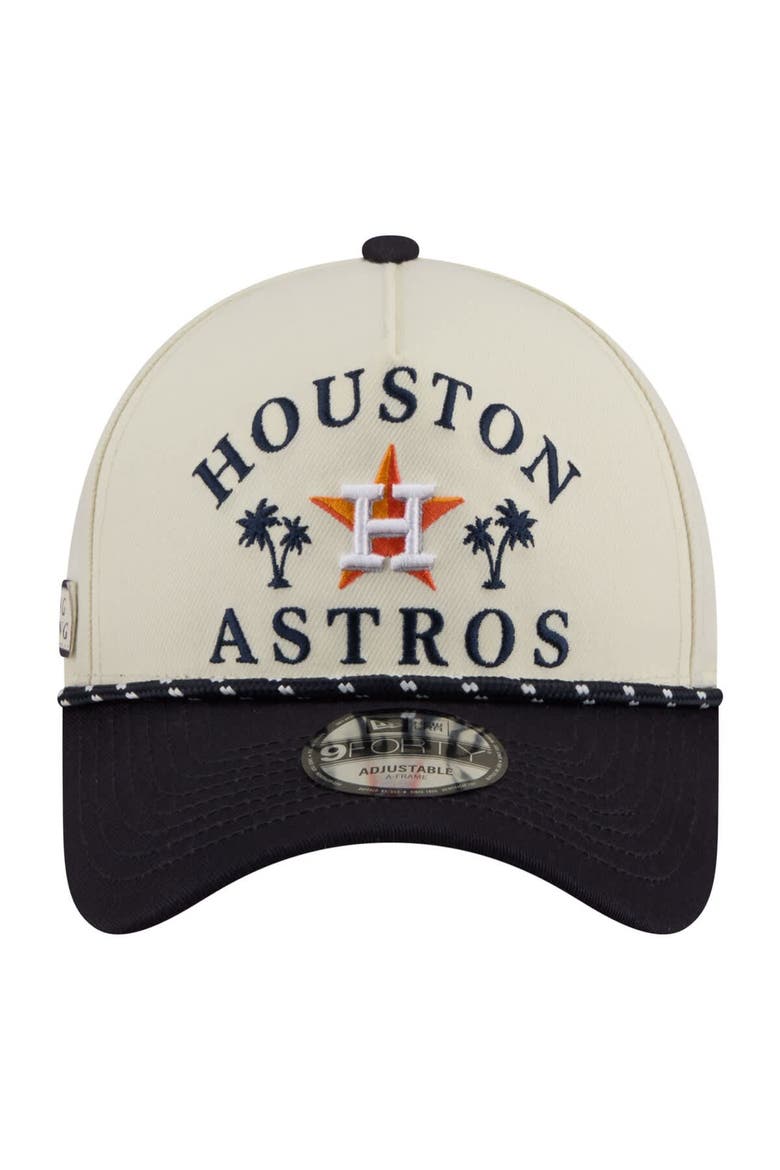 Men's New Era  Cream Houston Astros 2026 Spring Training Fan Pack Rope A-Frame 9FORTY Adjustable Hat, Alternate, color, Cream