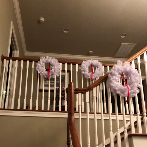 Northlight White Crystal Spruce Artificial Christmas Wreath In Purple