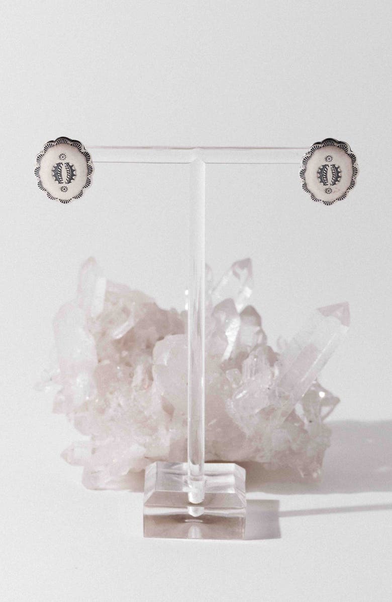 Child of Wild Silver Dusk Concho Earrings, Alternate, color, Silver