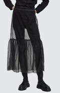 LUUKAA Flanna Ruffled Mesh Skirt