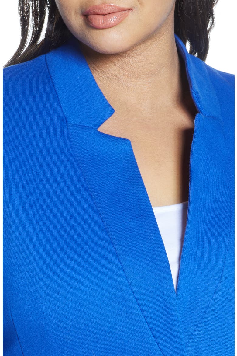 Inverted Notch Collar Cotton Blend Blazer, Alternate, color, ROYAL