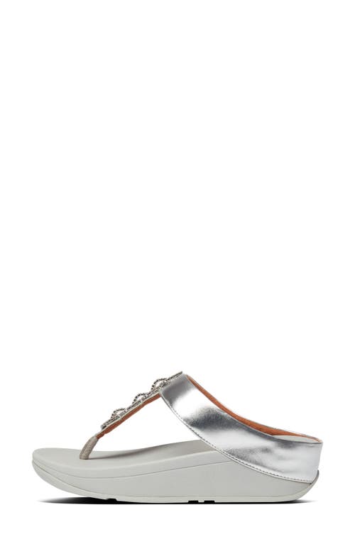 Fitflop Fino Crystal Embellished Thong Platform Sandal In Multi