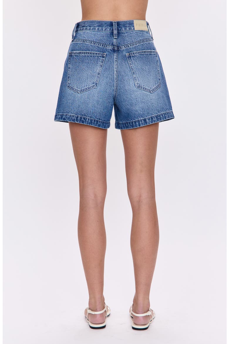 Saige High Waist Denim Shorts, Alternate, color, SAFARI