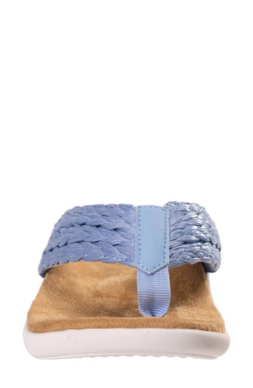 Revitalign Yumi Raffia Flip Flop In Blue