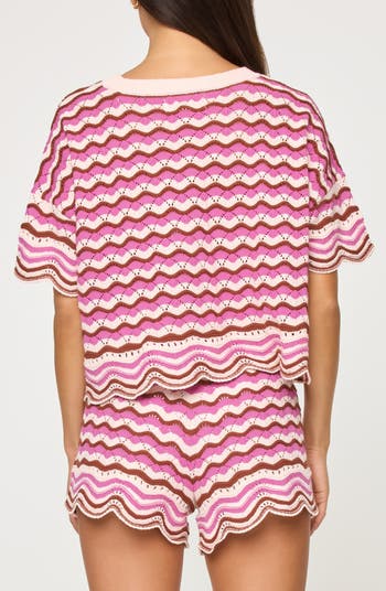 Sun Chaser Stripe Cover-Up Shorts