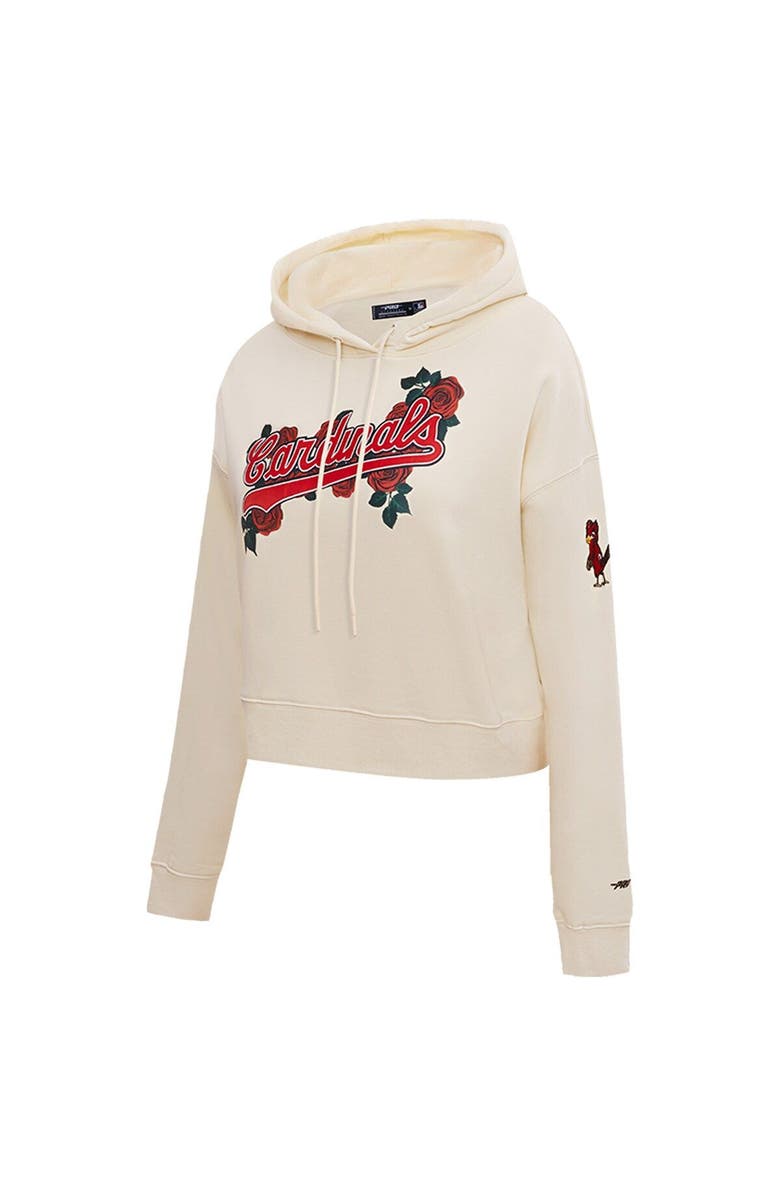 PRO STANDARD Women's Pro Standard Cream St. Louis Cardinals Roses Pullover Hoodie, Alternate, color, 