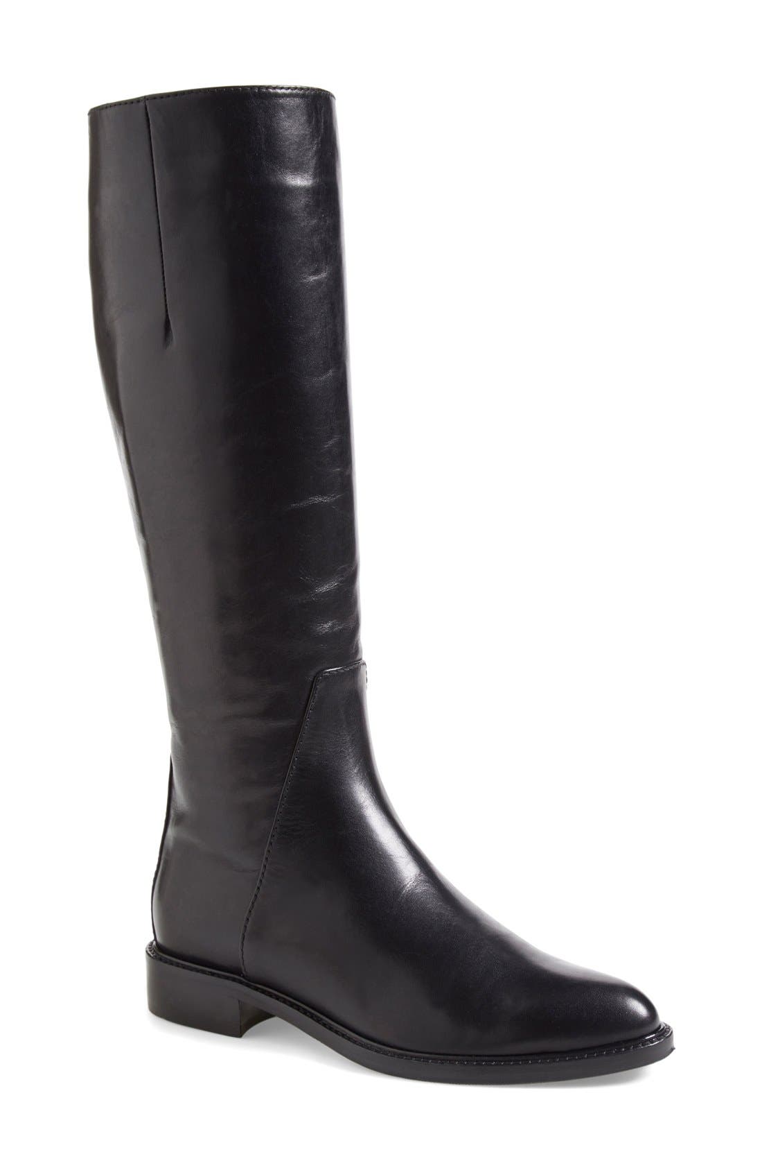'Gaia' Weatherproof Riding Boot, Main, color, BLACK