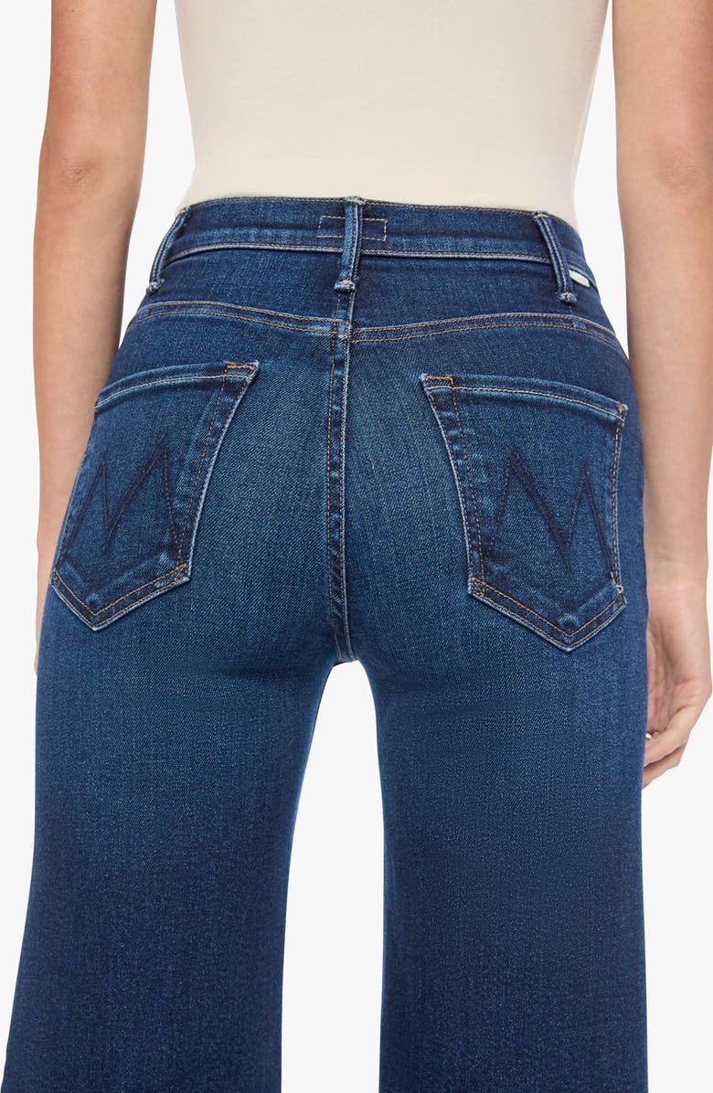 MOTHER The Hustler Roller Sneak High Waist Wide Leg Jeans, Alternate, color, Dial L For Love