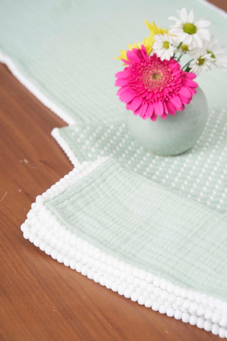 Bahar Machine Wash Table Runner 14 x 72", Alternate, color, Green