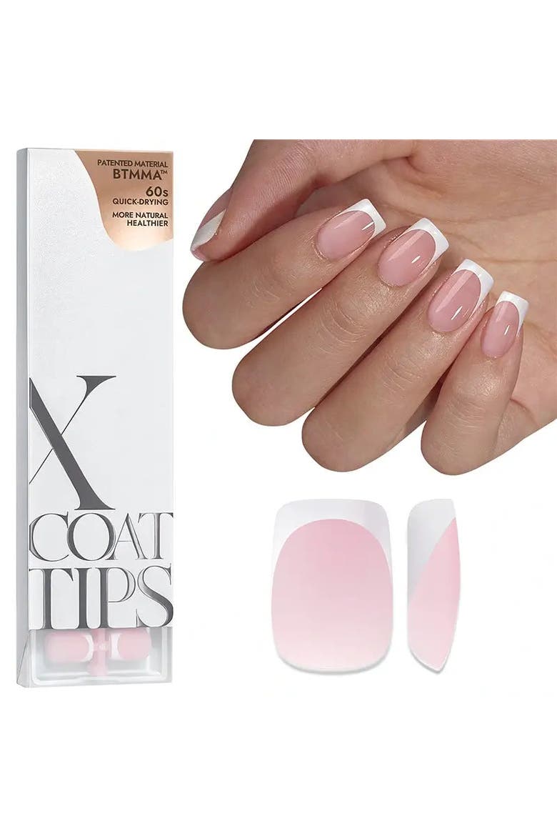 Soft Gel Nails XCOATTIPS® French Collection, Main, color, Short Square Pink