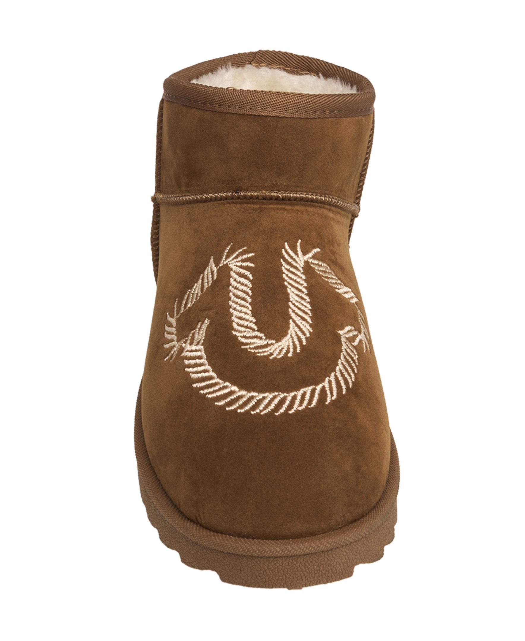 Dua Faux Suede Horseshoe Logo Boot, Alternate, color, Tan