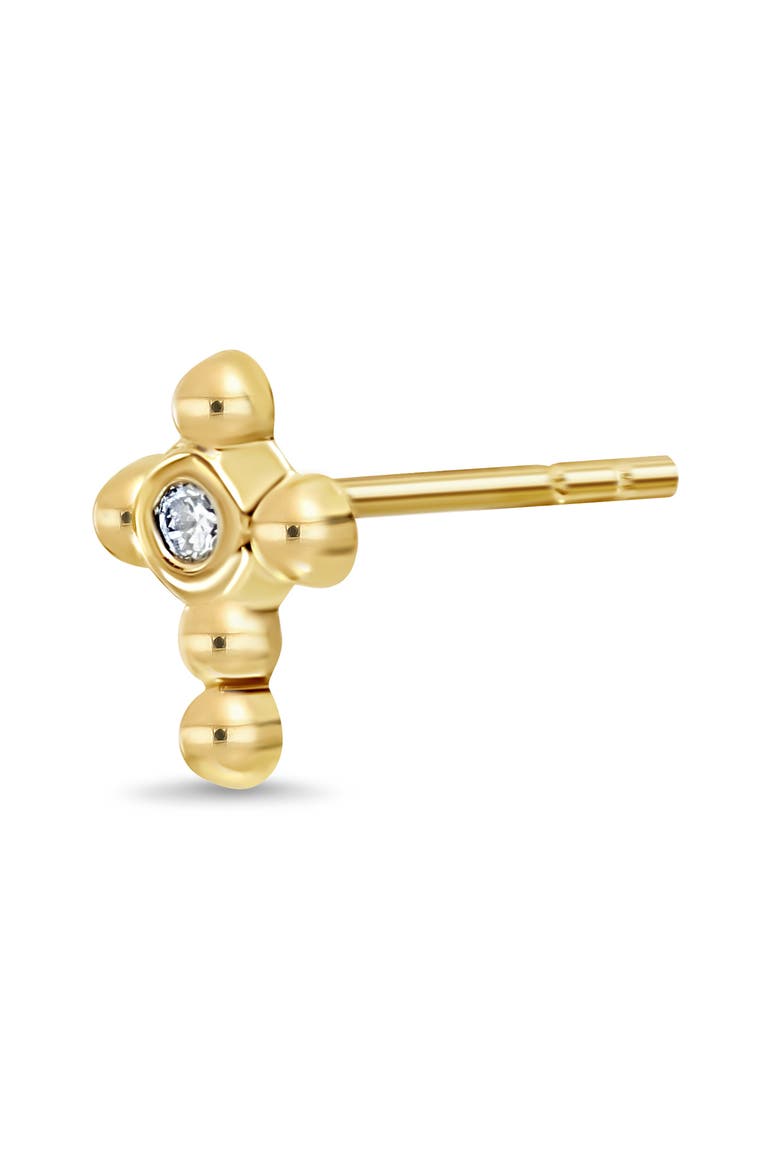 Icon 18K Yellow Gold Diamond Cross Stud Earrings, Alternate, color, 18K YELLOW GOLD