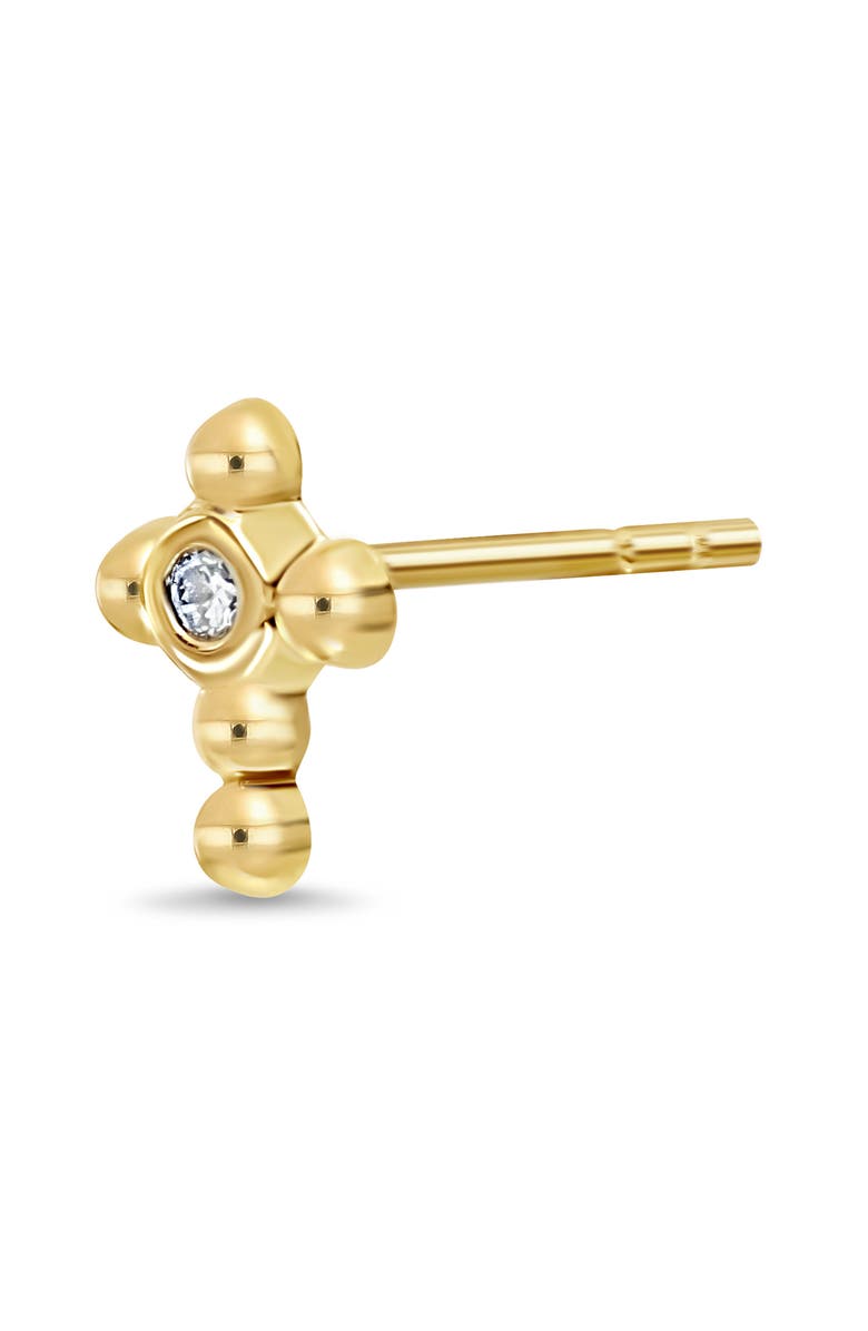 Bony Levy Icon 18K Yellow Gold Diamond Cross Stud Earrings, Alternate, color, 18K Yellow Gold