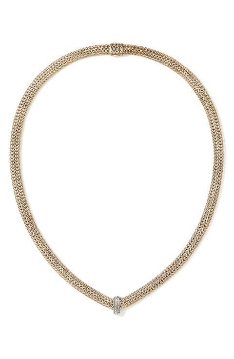 Icon Link Pavé Diamond Necklace