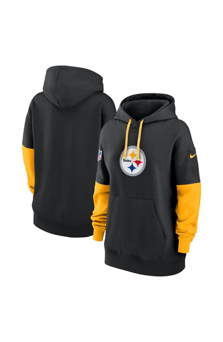 Nike Women's Nike Black Pittsburgh Steelers 2024 Sideline Essential Fleece Pullover Hoodie, Alternate, color, 