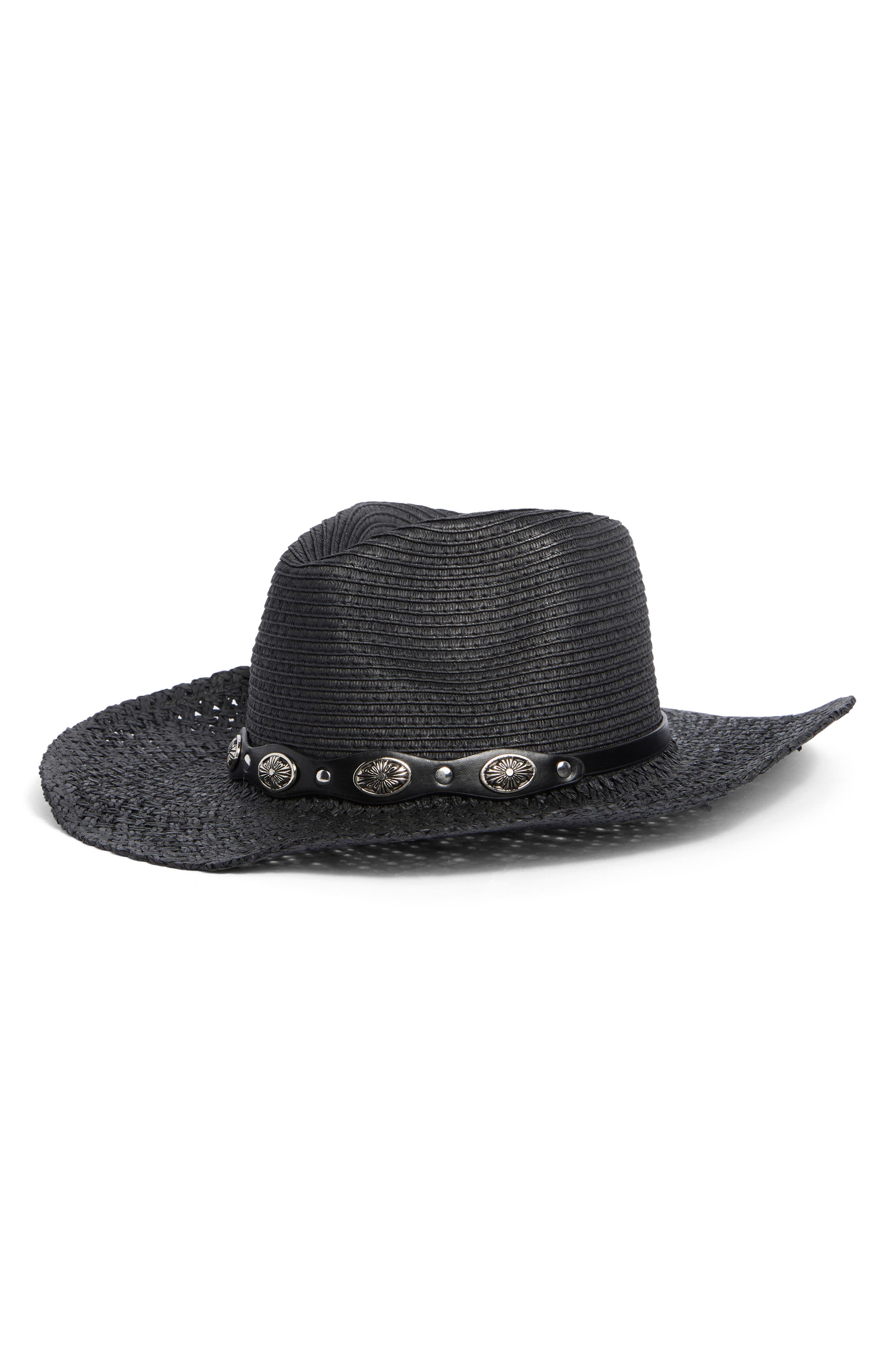 Vince Camuto Concho Trim Cowgirl Hat