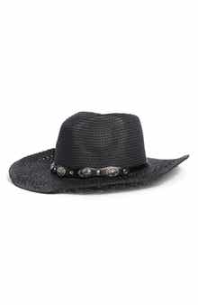 Vince Camuto Concho Trim Cowgirl Hat