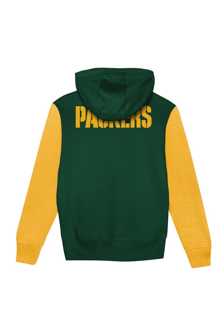 Toddler Outerstuff  Green/Gold Green Bay Packers Stadium Colorblock Full-Zip Hoodie, Alternate, color, Green