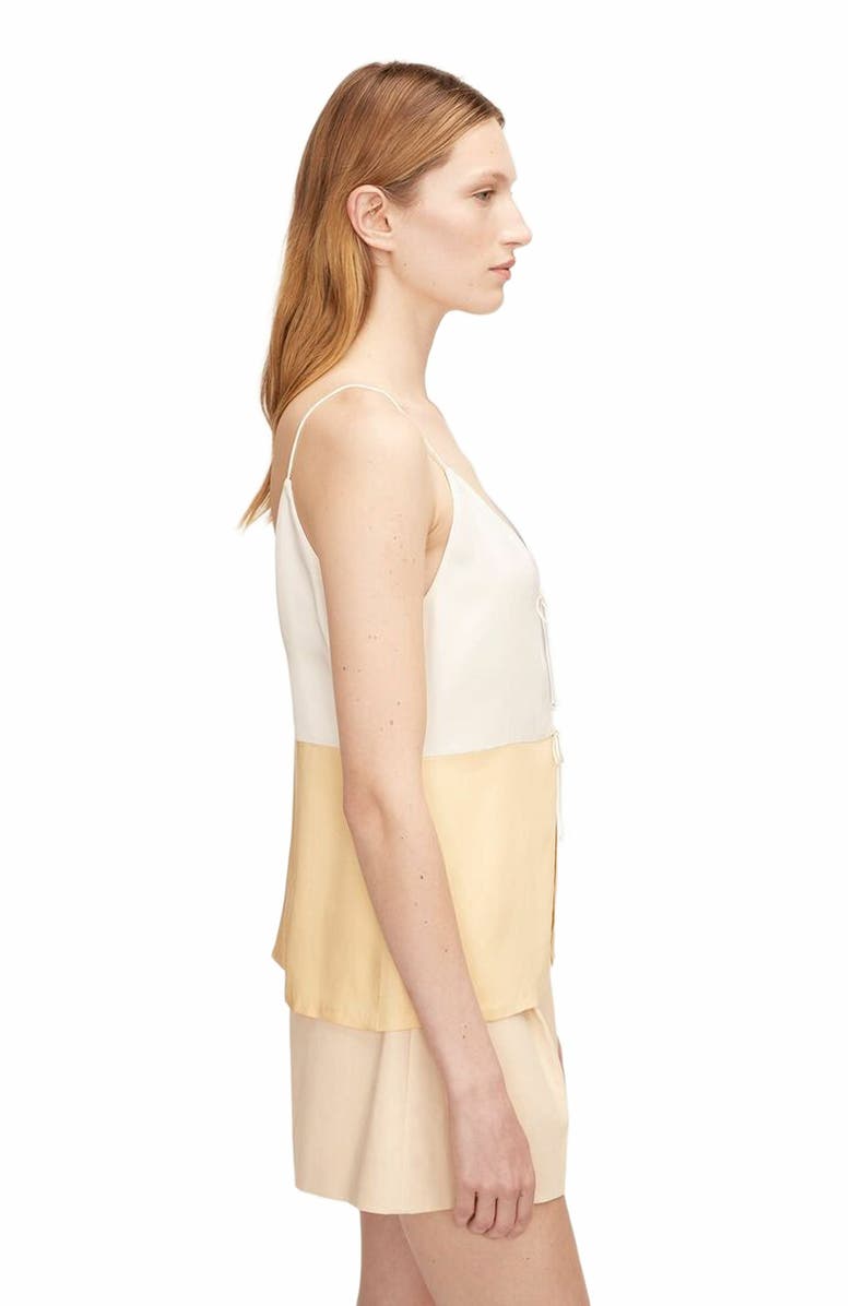 Rebecca Taylor Color-Blocked Twill Camisole, Alternate, color, Colorblock Sorbet Combo
