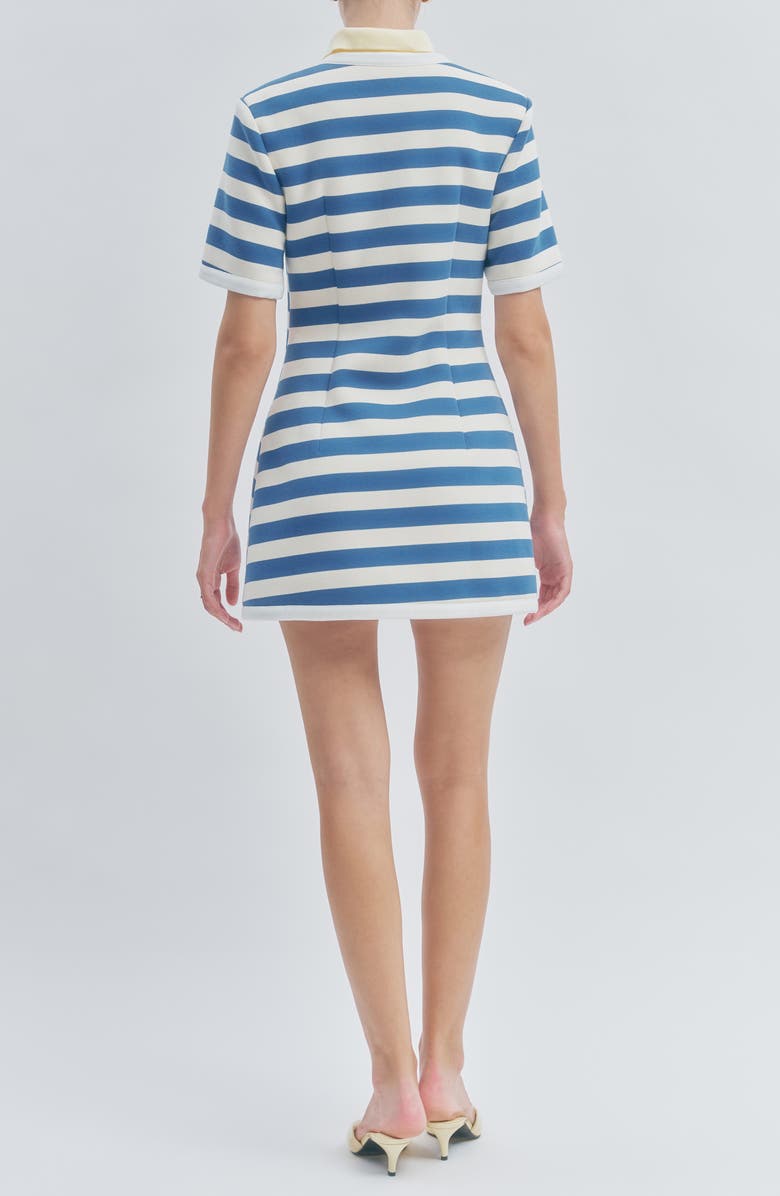 MAUDE CLUB Taylor Stripe Dress, Alternate, color, Blue Stripe