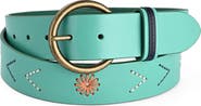OLD TREND Boho Genuine Leather Perforated Handcrafted Detail Belt