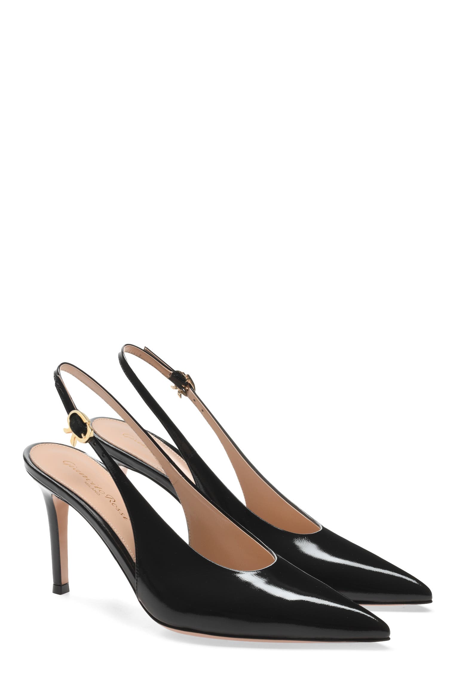 Gianvito Rossi Robbie Sling Slingback, Alternate, color, Black Nappa