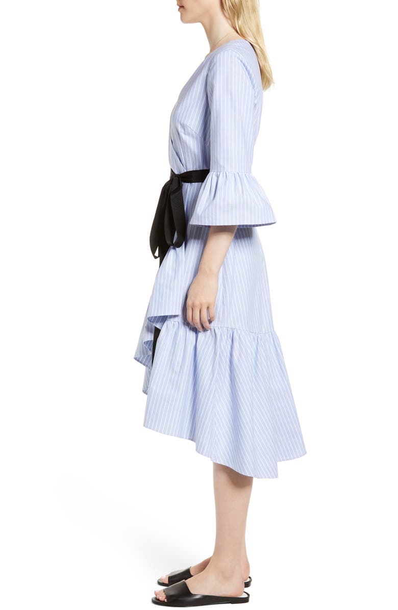 1901 Ruffle Hem Faux Wrap Dress, Alternate, color, 