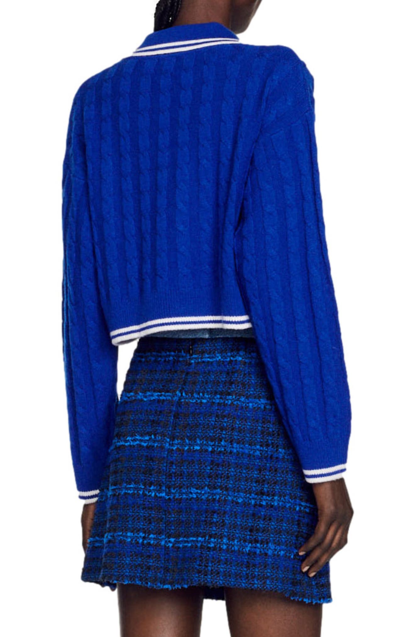 Sagnat Cable Stitch Polo Sweater - image 2