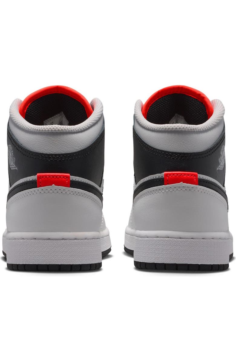 Jordan Kids' Air Jordan 1 Mid Sneaker, Alternate, color, Summit White/ Black/ Infrared