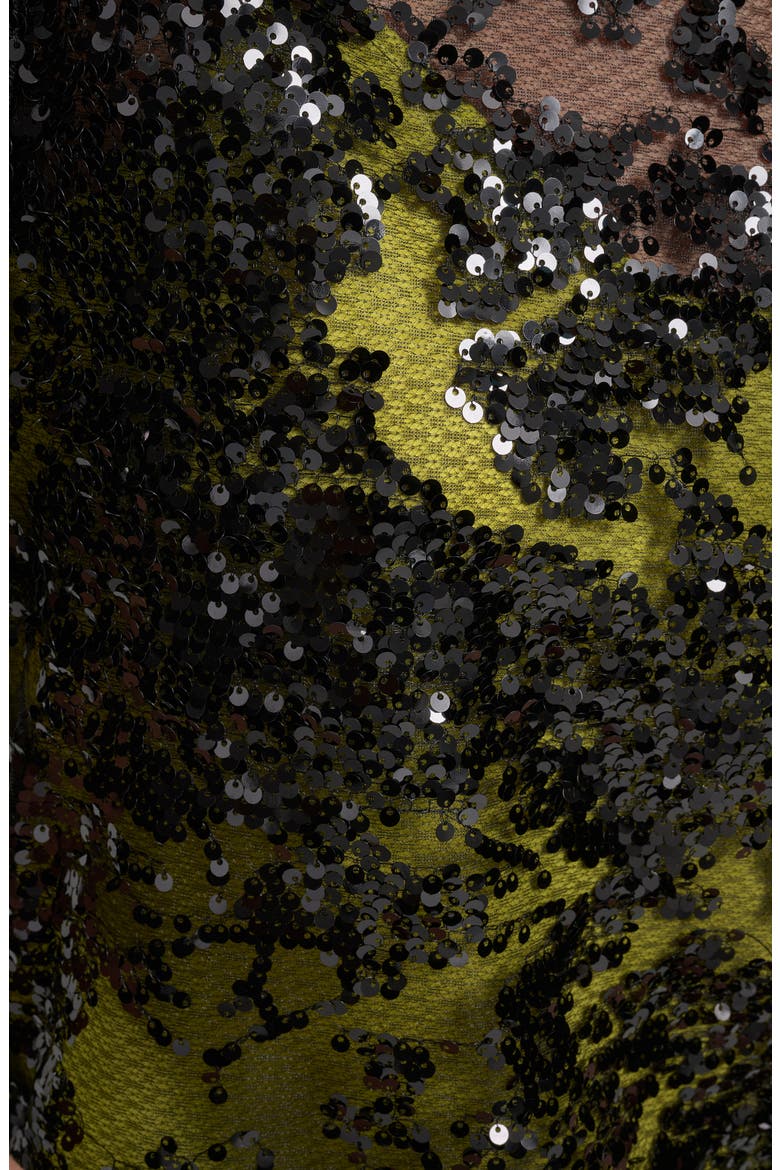 Sequin Overlay Boxy Top, Alternate, color, BLACK/ CITRONELLA