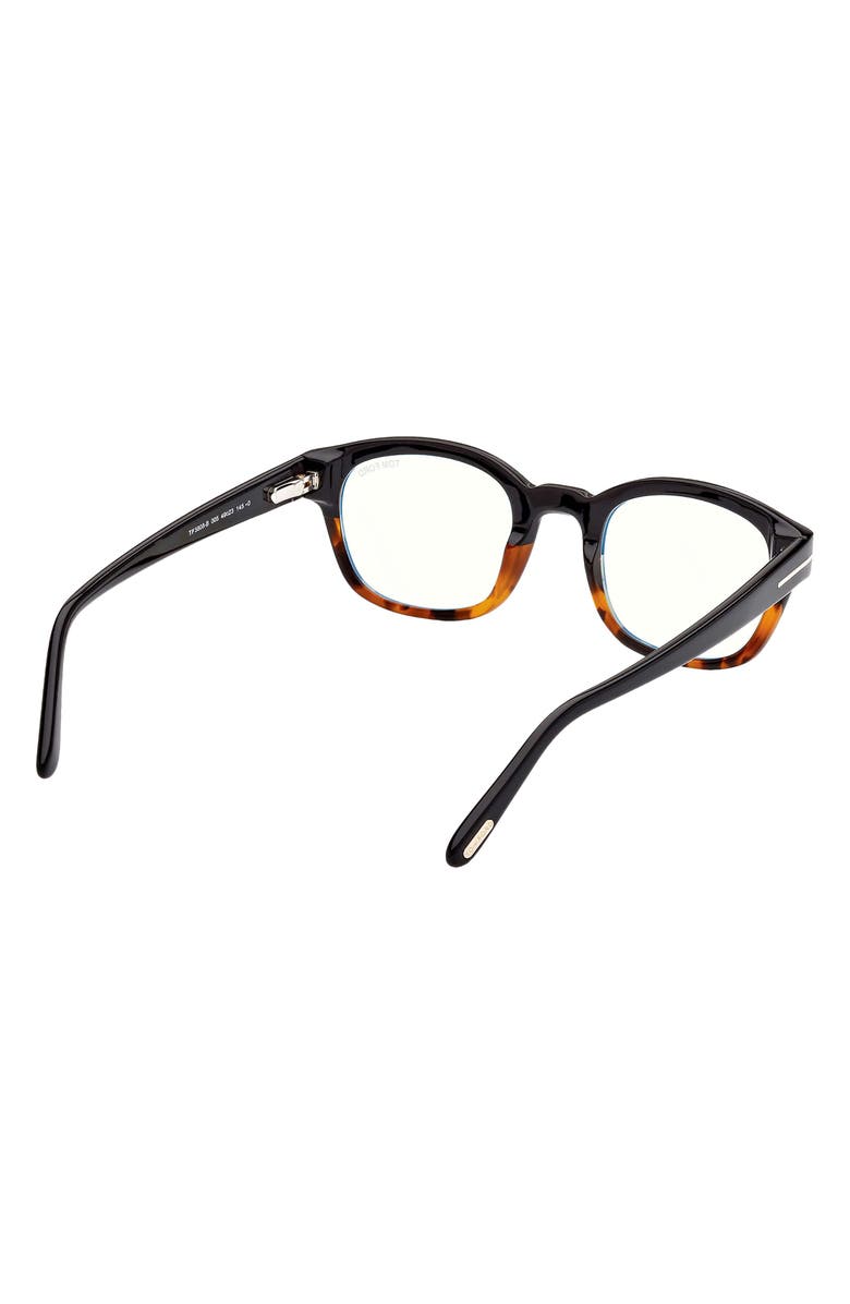TOM FORD 49mm Square Blue Light Blocking Glasses, Alternate, color,