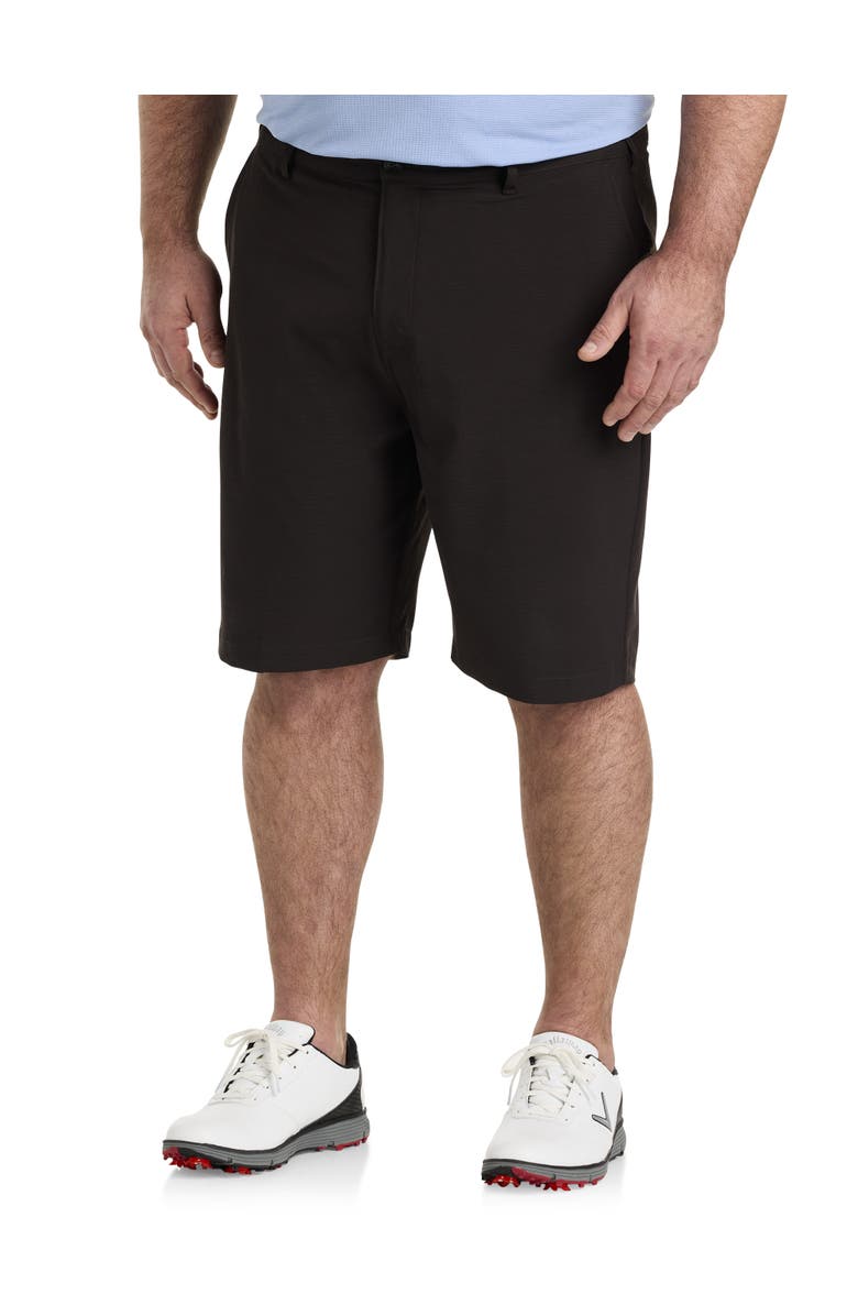 Callaway Big & Tall Everplay Flat-Front Golf Shorts, Main, color, Black Heather