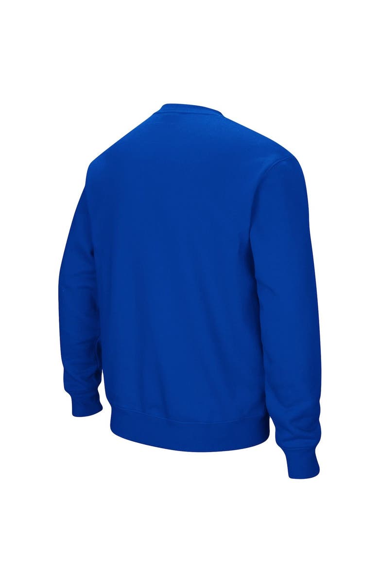 COLOSSEUM Men's Colosseum Royal Memphis Tigers Arch & Logo Tackle Twill Pullover Sweatshirt, Alternate, color,
