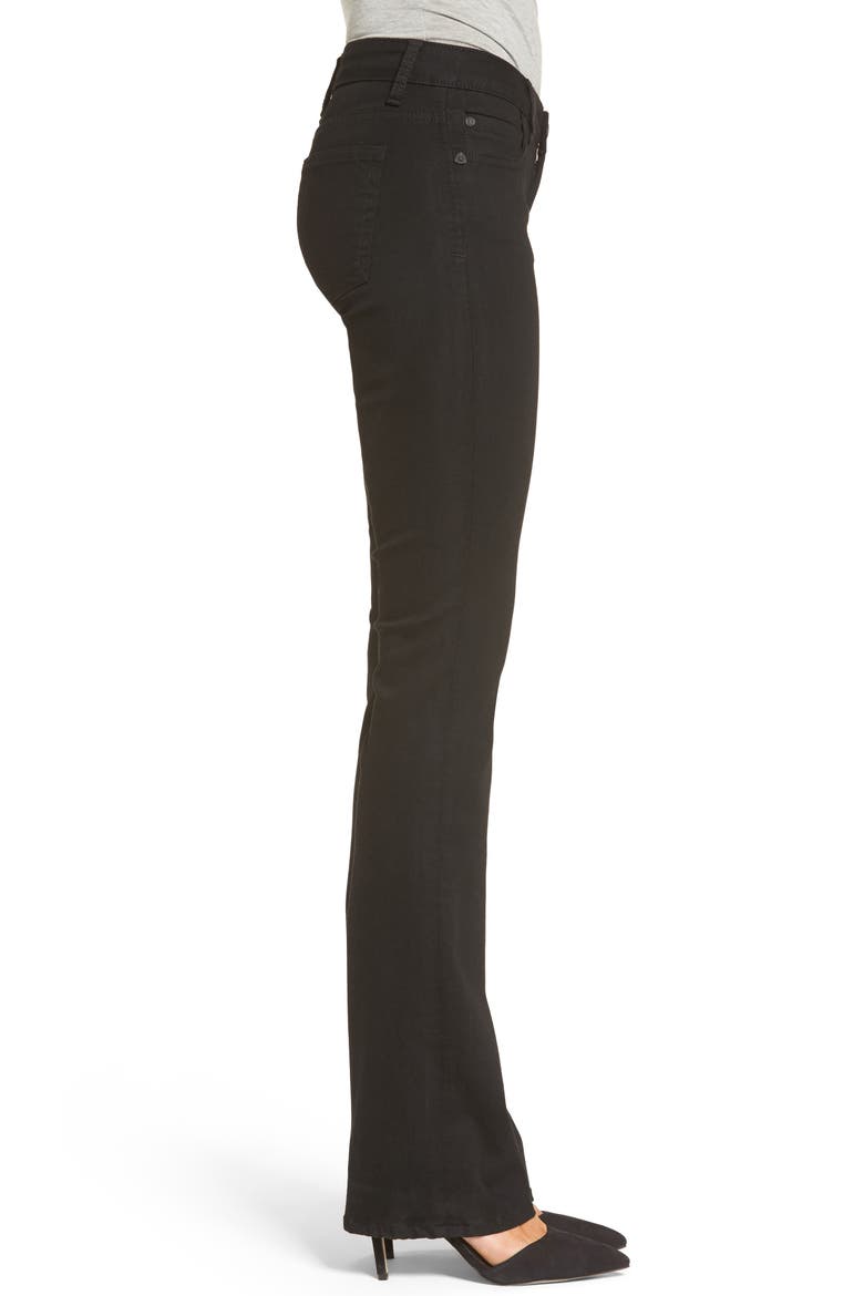 Natalie Stretch Bootleg Jeans, Alternate, color, BLACK