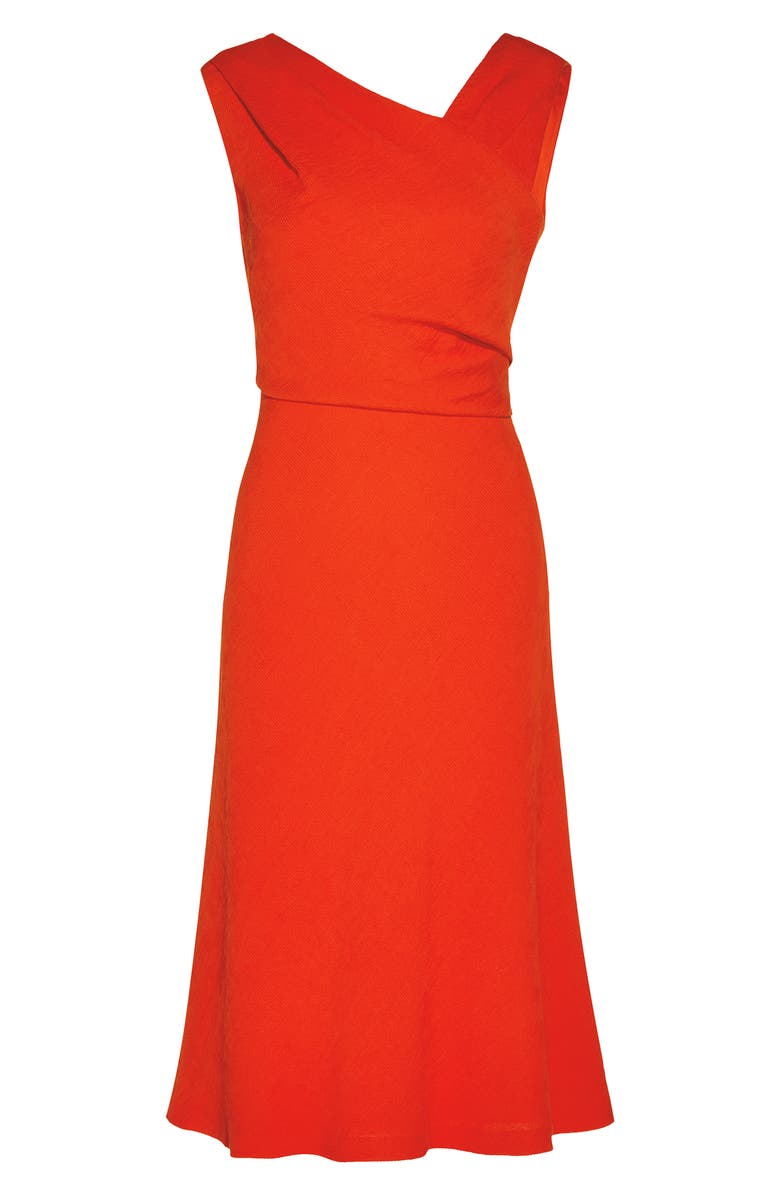 Adrianna Papell Sleeveless Pleated Crepe Dress, Alternate, color, 