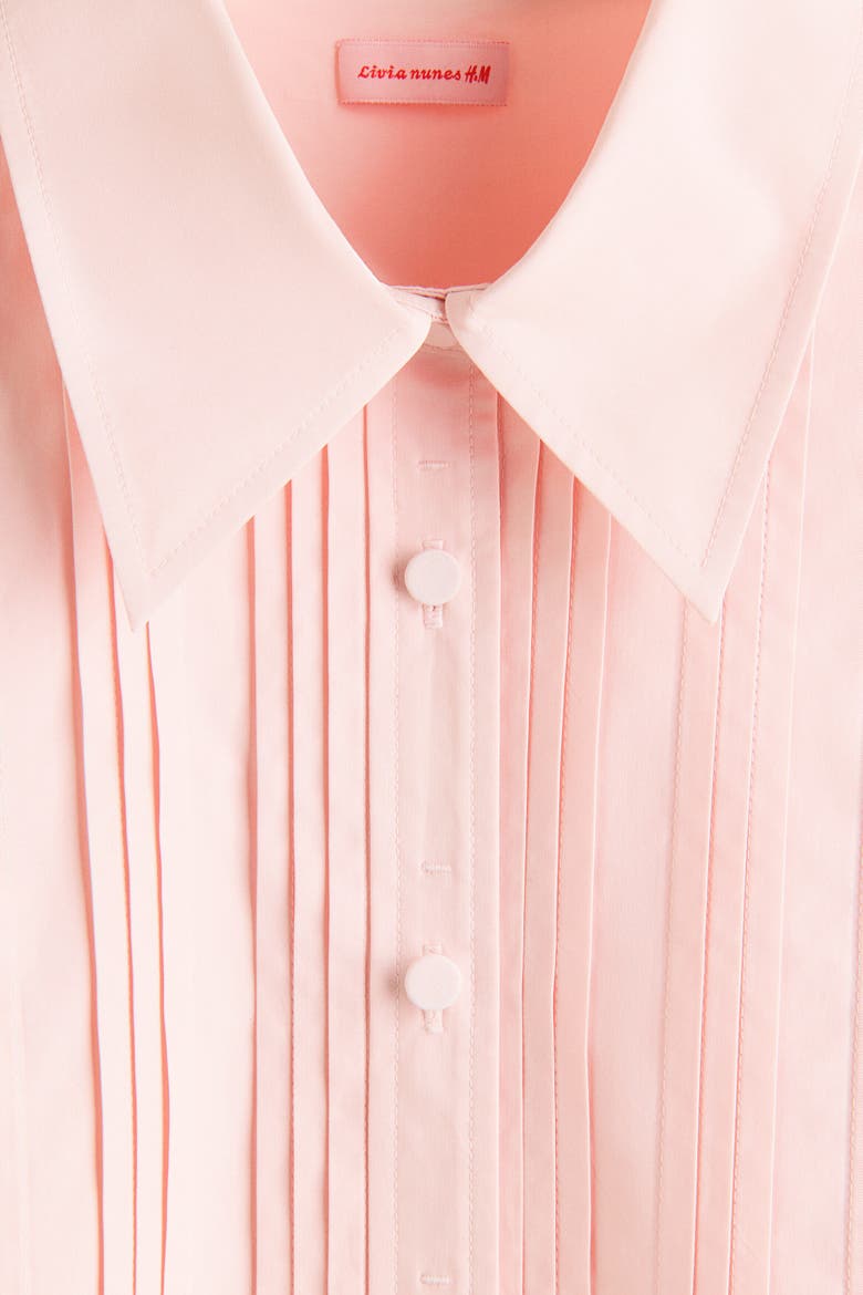 Bib-front Poplin Shirt, Alternate, color, Light pink