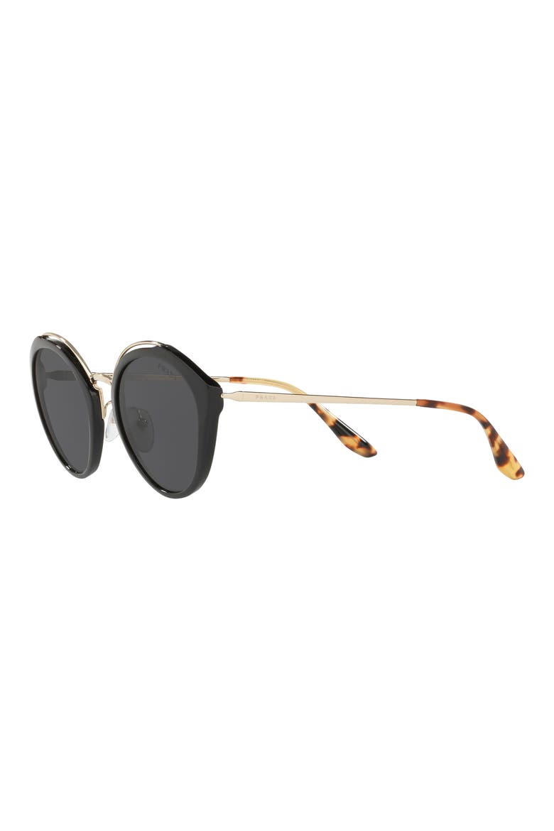53mm Round Sunglasses, Alternate, color, GOLD/ BLACK