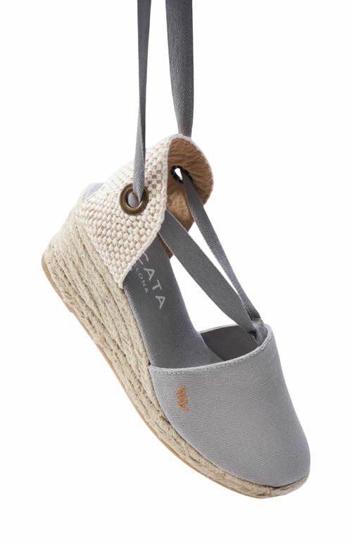 Viscata Escala Canvas Espadrille Wedges In Gray